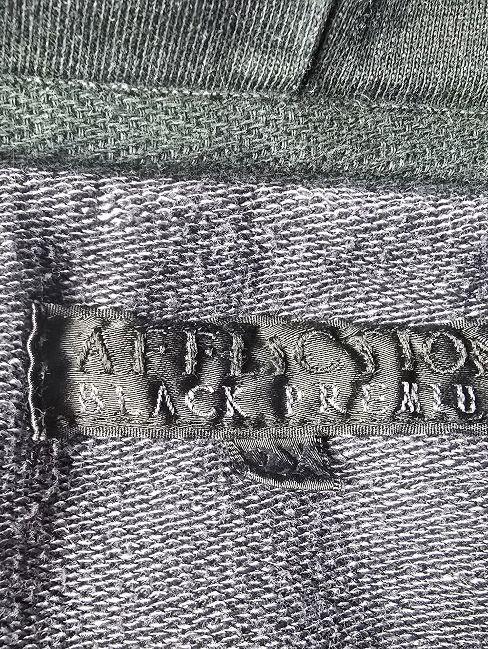 RARE VTG Affliction hybrid hooded denim jacket Mens 2X Full-zip, Black, Y2K - Picture 7 of 16